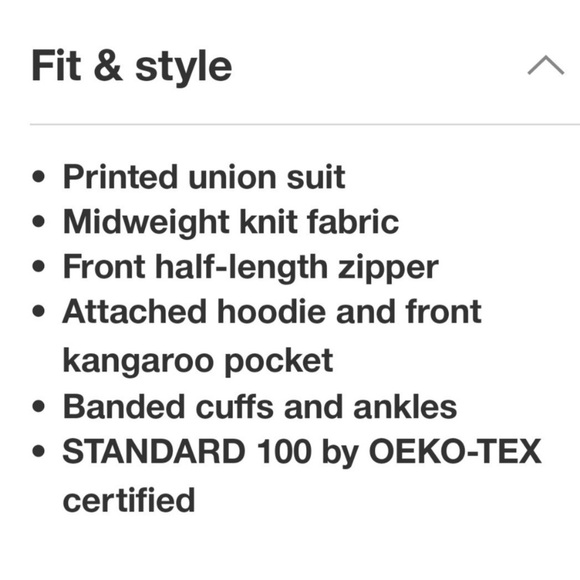 CAT & JACK Girls' Printed Union Suit Onesies Fleece Plaid Pajamas w. Hood - Picture 15 of 15